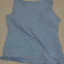 SUUKSESS Women Padded Open Back Boat Neck Tank Tops Double Lined Basic Shirts (X-Large, Baby Blue)