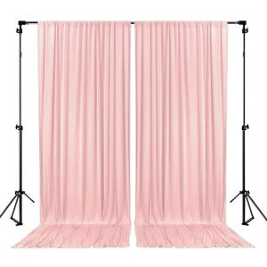 10 x 10 Feet Blush Pink Backdrop Curtain for Partie, Background Curtains for Photoshoot, Birthday, Wedding, Halloween, Thanksgiving, Christmas, New Year Party Decorations 5Ft x 10Ft, 2 Panels