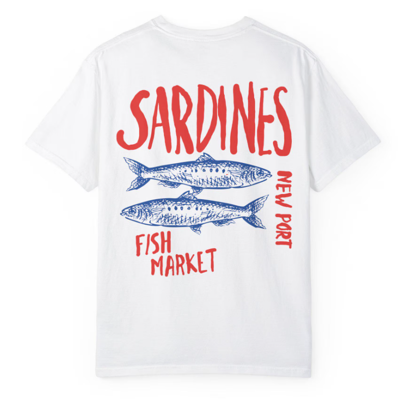Sardine Shirt White. Size Large