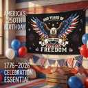 2 x 250th Anniversary Decorations - 4th of July Backdrop for 1776-2026 America Merchandise Patriotic USA Freedom Photo Booth Background Banner for Home Indoor Outdoor,Fourth of July Accessories