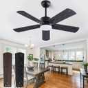 42" Ceiling Fan with Light and Remote,Farmhouse 5 Blades Quiet Reversible DC Motor Ceiling Fans for Modern Indoor/Outdoor/Patio/Living Room/Bedroom(Black/Walnut)