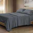 THREAD SPREAD 100% Egyptian Cotton King Size Sheets Set - Luxury 1500 Thread Count Egyptian Cotton Sheets King Size, 17" Deep Pocket, Soft, Cooling Sateen Weave Hotel Quality Bedding Set - Dark Grey