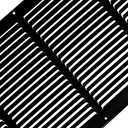 HVAC Premium 14'' x 8'' [Duct Opening] Flat Stamped Steel Return Air Grille - Sidewall and Ceiling - HVAC Vent Duct Cover - Black [Outer Dimensions: 15.75''w X 9.75''h]