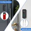 No-Drill Adhesive Doorbell Mount for Blink Video Doorbell (2025 2nd Gen) | Door Mounting Holder Bracket Accessories, Easy to Install, Perfect for Homes and Apartments(Blink Doorbell Not Included)
