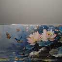 Ardemy Lotus Flower Wall Art Landscape Zen Butterfly Canvas Modern Blue Grey ...