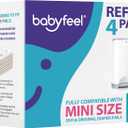 Babyfeel Refills Compatible with DEKOR MINI Diaper Pails | 4 Pack | Exclusive 20% Extra Thickness | Diaper Pail Refills with Powerful Odor Elimination | Powder Scent | Holds up to 1320 Diapers