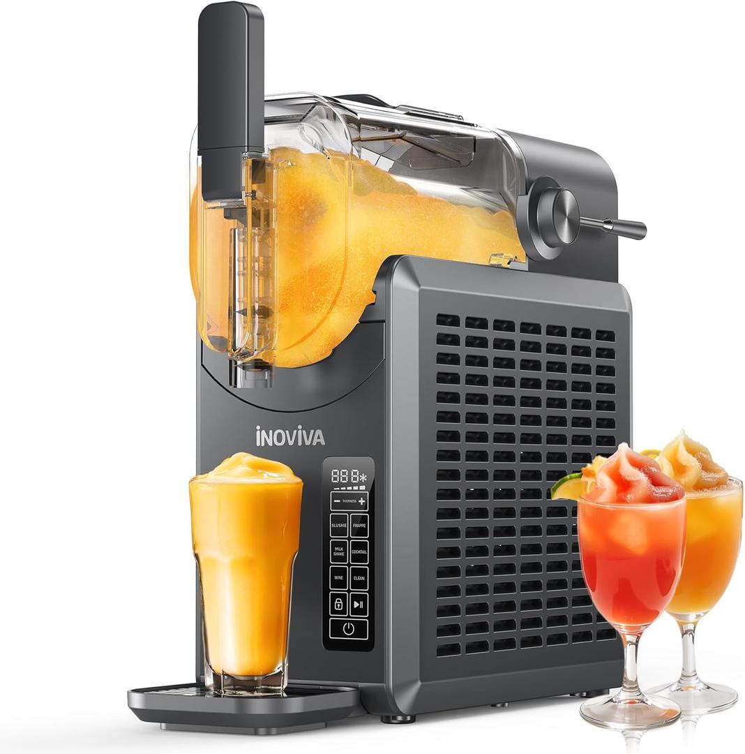 Slushie Machine, No Ice Needed, INOVIVA 72 oz Frozen Drink Maker for Home with Self-Cleaning, 5 Preset Programs, Frozen Margaritas, Frapps, Milkshake, and More, (2025 Version)
