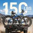 JOYTUTUS Compact & Lightweight 2-Bike Hitch Bike Rack, 150 LBS Capacity for Car SUV Truck with 1/2 Receiver, Easy Install Tilting Folding Anti-Wobble Bike Carrier, Fits Most Wheelbases (Max 53'')