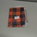 Softalker Fall Checkered Table Runner - Orange Buffalo Plaid Halloween Thanksgiving Stain Resistant Washable Table Decoration for Dining/Parties/Holiday Decor, 13 x 48 Inch