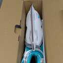 Adjustable Ice Skates for Kids Girls Boys, 4 Size Adjustable Beginner Ice Hockey Skates for Youths Teen, Warm Ice Skating Shoes with Electroplated colorchanging blades for Outdoor and Rink, Blue