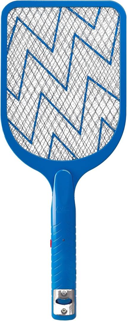 PIC Mega Bug Zapper Racket with Bottle Opener, 800 Volt Electrical Grid, Handheld Outdoor & Indoor Bug Zapper, Battery Operated, Kills Bugs on Contact, Pack of 2