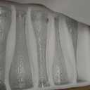 Glass Bud Vases Bulk 12 Pcs - Clear Ribbed Wedding Centerpiece Vases, Small Flower Vases for Table Decor, Party Events & Home Decor