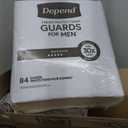 Depend Guards Incontinence Pads for Men, Maximum Absorbency, 168 Count (2 Packs of 84), Packaging May Vary