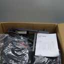 Narrow End Table Living Room with Charging Station, Skinny Side Table with Fabric Drawers, Slim Nightstand for Bedroom, Small Spaces, Couch, Black, HETNDP02BK-1