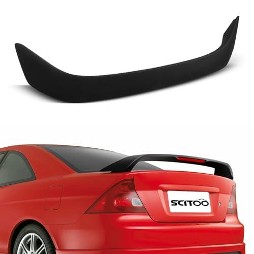 SCITOO Rear Spoiler Wing Fits for 2001-2005 for Honda Civic Coupe Matte Black Rear Trunk Spoiler Wing with 3rd Brake Light