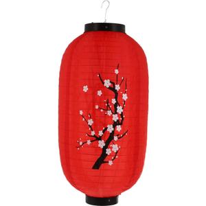 Traditional Japanese Lanterns Outdoor Asian Chinese Japanese Silk Lanterns Lights Foldable Festive Hanging Lamp DIY Sushi Hanging Decorations Waterproof for Birthday Wedding Party (Red)