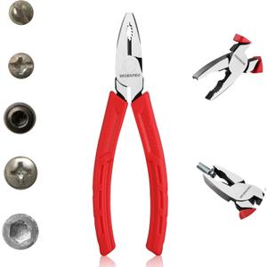 WORKPRO 6.5" Linesman S Screw Extractor Pliers(Combination Pliers) with Unique Non-slip Jaws, Stripped Screw Remover Tool, Lineman Plier for Quickly Removal of Damaged or Rusted Fasteners
