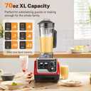 1800W Blender for Smoothies, Countertop Blenders for Kitchen with 70 Oz BPA-Free Pitcher and 20 oz To-Go Cup, 28000 RPM High-Speed Motor Blender for Ice Crushing, Frozen Drinks, Milkshakes (Dark Red)