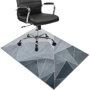 Office Chair Mat for Hardwood Floor & Low-Pile Carpet,36"*48" Highly Premium Quality Protector Floor Mat,Desk Chair Mat - Anti-Slip Carpet Chair Mats for Laminate/Tile Floor Black Grey