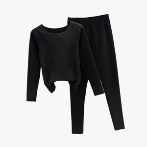 Women Seamless Thermal Underwear Two-Piece Set Double-Sided Velour Thermal Underwear, SIZE M