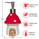Mushroom Soap Dispenser for Cute Kitchen Decor - Cute Soap Dispenser for Bathroom Decor - Unique Bathroom Accessories for Mushroom Themed Gifts