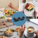 Silicone Chopstick Holder, BPA Free Kitchen Countertop Chopstick Rest for Forks, Spoons, Knives, Chopsticks, Home & Restaurant Use (10, Black)