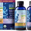 Mommy's Bliss Organic Cough Syrup & Mucus for Kids, Day and Night Combo Pack with Vitamin C and Immunity Support, Contains Organic Honey and Ivy Leaf, 4 Fl Oz, Pack of 2, Best By: 08/2025