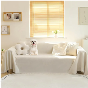 HAOMAIJIA Boho Sofa Covers Couch Covers for 3 Cushion Couch Sofa Pet Friendly Soft Thick Non Slip Couch Cover for Dogs Washable Sectional Couch Covers L Shape Furniture Protector (Brown, 91"x134"), 2 Pack
