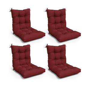2 Pcs Outdoor Indoor High Back Chair Cushions Pillows Splash Proof Fade Resistant Replacement Patio Furniture Rocking Chair Seat Cushions for Swing Sofa, 42 x 21 x 5 Inches, Burgundy
