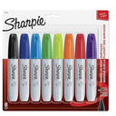 Sharpie 38250PP Permanent Markers, Chisel Tip, Assorted Colors, 8Count, Standard Packaging, 2Pack
