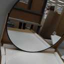 Sunniry Black Round Mirror, Round Mirror 24 inch, Black Circle Mirrors Matte Metal Frame, Wall Mounted Mirrors for Living Room, Bathroom, Wall, Entryway.
