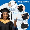 4 x 2 Pack Black Graduation Cap Headband, Pro-Grip Stabilizer Unisex Upgrade Grad Cap Headband Insert for Suitable