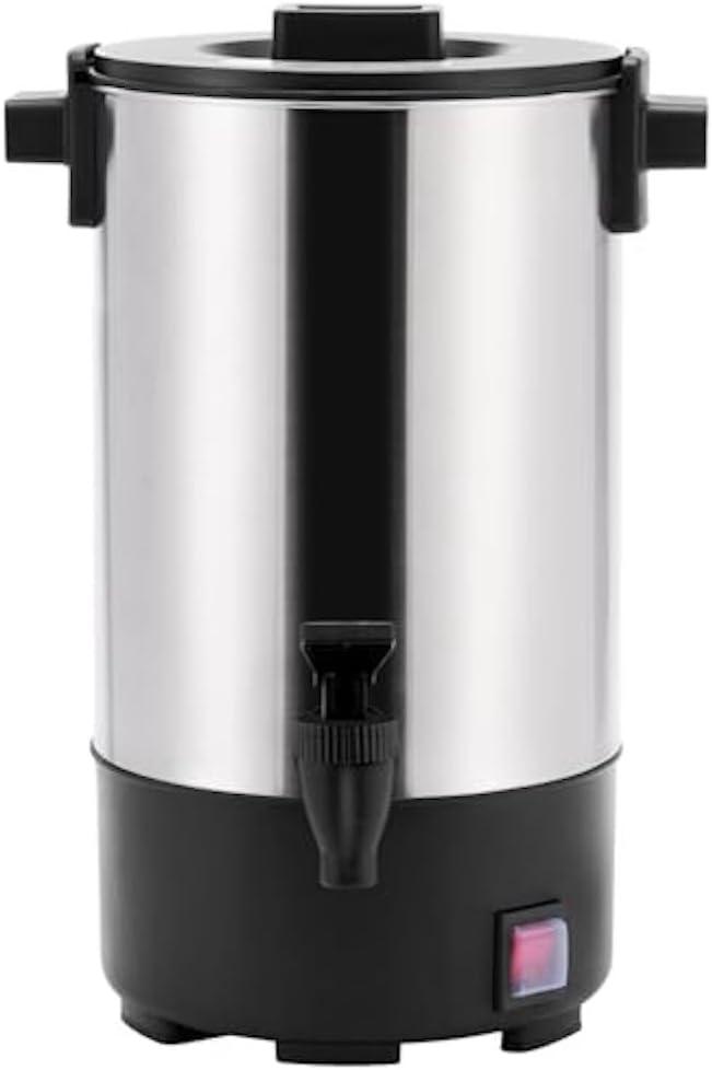 SYBO SR-CP Commercial Grade Stainless Steel Percolate Coffee Maker Hot Water Urn for Catering, 30-Cup, 4.5L, Metallic (EXP 11/30/35)
