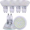MR16 led spot Light GU10 4W 85-265V 120V Non-dimmable 120 Degree 3000k Warm White Soft White LED Spotlight 35w Halogen Bulb Replacement (Warm White 3000K 6pcs)