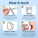 Temporary Tooth Repair Kit: Moldable Thermal Beads Replacement Kit Replace Missing or Broken Tooth Filling The Gap - Come with 3 Shades 10 Size