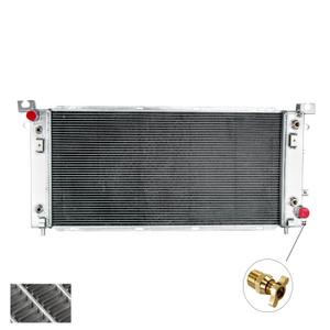 KUUHLERSAT 34'' Core Radiator, 3 Row Core All Aluminum Radiator Compatible with Chevy Silverado 1500 Suburban GMC Yukon Sierra Tahoe Escalade ESV 5.3L 6.0L 6.2L V8 Engine Cooling Radiators