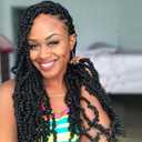 ToyoTress Tiana Passion Twist Hair - 24 Inch 8 Packs Pre-Twisted Passion Twists, Long Pre-Looped Crochet Braids Made Of Bohemian Hair Synthetic Braiding Hair Extension (24 Inch, 1B-8P)