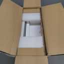 IDYLLOR Bathroom Medicine Cabinet with Beveled Edge Mirrored Door 14 x 18 inch, Recessed or Surface Mount, with Adjustable Glass Shelves (Matt White)