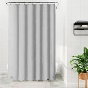 Barossa Design Extra Long Shower Curtain Liner with 3 Magnets - 72" x 84" XL, Waterproof PEVA Lightweight Shower Liner for Bathroom, PVC Free, Metal Grommets - Silver Gray, 72x84