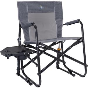 GCI Outdoor Freestyle Rocker Portable Folding Rocking Chair, Outdoor Camping Chair with Side Table, One Size