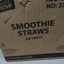 Smoothie Straws - Case of 2,400 - Plastic, 24 Packs x 100 - for Restaurants, Cafes & Everyday Use