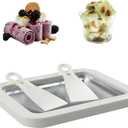 Ice Cream Roll Maker Rolled Ice Cream Machine, Sweet Spot Pan, Instant Cold Plate, Ideal for Making Rolled Ice Cream Soft Serve Slushies Frozen Yogurt Sorbet and Gelato (Milk White)