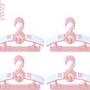 Baby Nursery Closet Hangers, Ultra Thin Non-Slip and Extendable Laundry Infant Pant Hanger for Newborn Clothes - 20pcs11-14" Pink Adjustable Children Coat Hanger for Girl Boy Toddler Kids Child