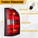 Boine Tail Light Compatible With 2007 2008 2009 2010 2011 2012 2013 2014 Chevy Silverado 1500 2500HD 3500HD Driver and Passenger Side Rear Light Bulb and Harness Included 25958482 25958483