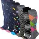 Women's Compression Socks Therapeutic Graduated (Pack of 6 Pairs) (Assorted #BD)