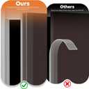 T-Shaped Silicone Door Weather Stripping for Side, 1.37 in x 20 Ft Door Draft Stopper Shower Seal Strip for Door Frame & Windows and Shower Sweep Gaps(Clear)