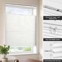 LazBlinds Top Down Bottom Up (TDBU) Cordless Cellular Shades – Light Filtering with Privacy, Thermal Insulation, Noise Reduction Honeycomb Blinds for Windows 26" W x 64" H, White - Light Filtering