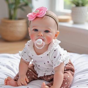 Realistic Reborn Baby Dolls 19 Inch Lifelike Toddler Newborn Baby Doll Soft Vinyl Cloth Body Silicone Doll Birthday Gift for Kids Age 3+