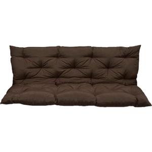 Outside Benches Cushion with Backrest, Thicken Waterproof Swing Cushions 2/3 Seater Replacement, Porch Swing Cushions Outdoor (Brown, 40 x 60 inch)