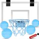 ropoda Mini Basketball Hoop - Glow in The Dark, Over The Door Basketball Hoop Indoor, Indoor Basketball Hoop Backboards for Teens and Adults, Mini Hoop for Kids with 4 Balls and Pump(Blue)